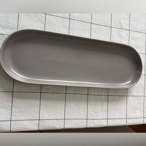 Pottery Barn Mason Stoneware Small Tray Light Gray New- Serveware/Decorative